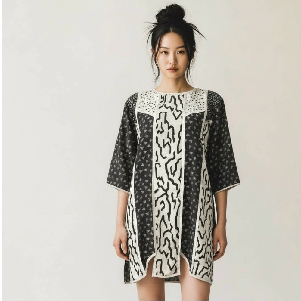 Vintage Australian Made Maggie Shepherd Mini Tunic Dress
